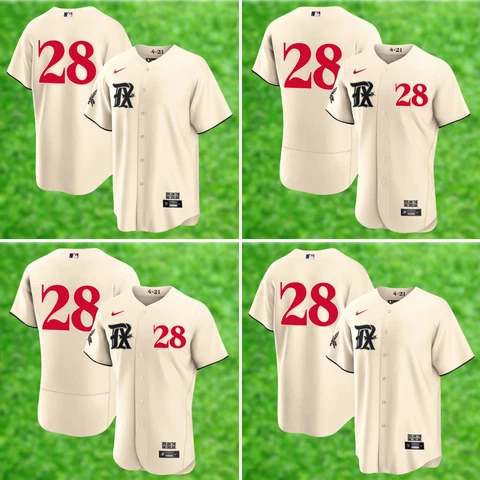 Texas Rangers Jonah Heim #28 Cream 2023 City Connect Men's Stitched Jersey Cover