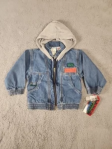 Vintage Little Levis Jean Jacket W/ Detachable Hood Kids Size 5 New W/ Tags 80s - Picture 1 of 11