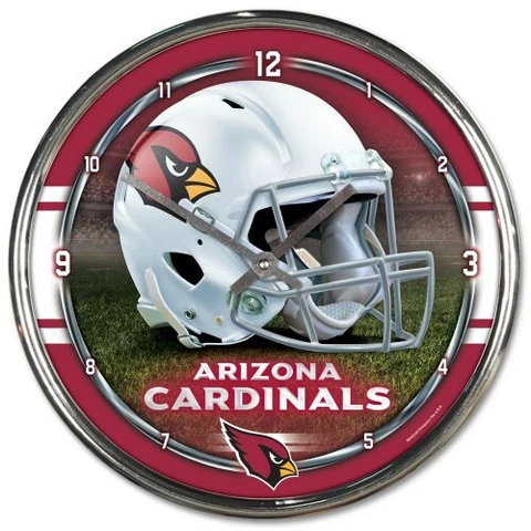 NFL ARIZONA CARDINALS CLOCK CHROME NEW Cover