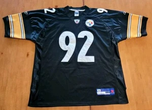 *M Trikot Pittsburgh Steelers James Harrison Reebok schwarz genäht #92, Gr. 52 - Bild 1 von 18