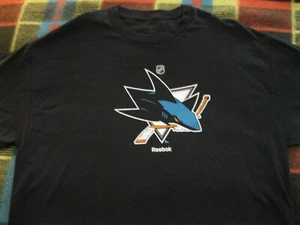 San Jose Sharks Black T-shirt Men's XL REEBOK NEW No Tags NHL - Picture 1 of 4