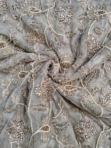 New Trending Golden Lace George With High Quality Stone Beaded For Women Gown - Picture 1 of 2