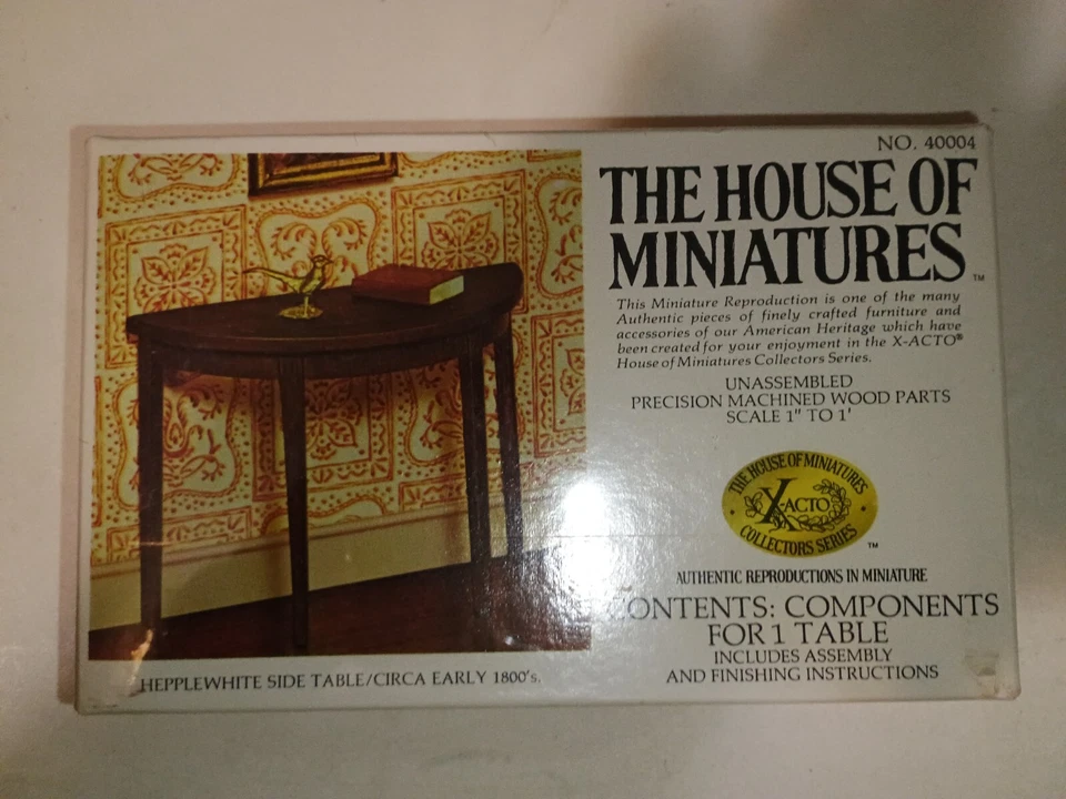 Hepplewhite Side Table 40004 X-Acto House of Miniatures Dollhouse Kit Z1