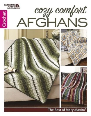 Crochet Pattern Book COZY COMFORT AFGHANS ~ Best of Mary Maxim ~ 6 Designs - Image 1 of 4