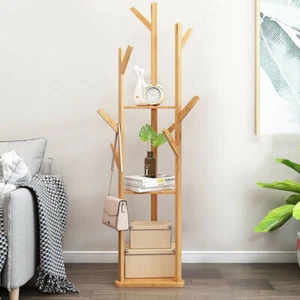 Sturdy Coat Rack Tree Stand Hats Scarf Bags Umbrella Shoe Clothes Hanger Hooks - Picture 1 of 12