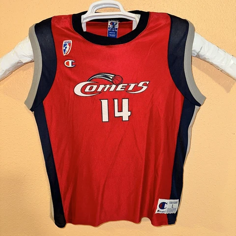 Cynthia Cooper Houston Comets WNBA Basketball Champion Road Red Jersey Large Cover