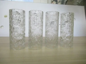  Doria Lampe Hängelampe Kronleuchter Ersatzglas 4 Röhren  Eisglas 10 cm  70er   - Bild 1 von 9