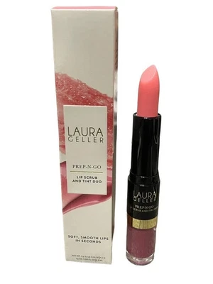 Laura Geller Prep-N-Go скраб для губ и оттенок дуэт первое место 0,16 НОВЫЙ - Изображение 1 из 2