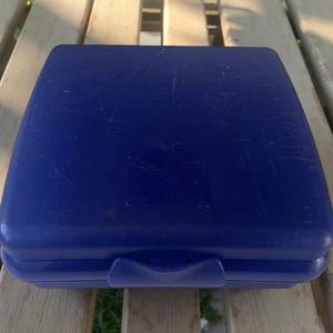 TUPPERWARE Lunchbox Vintage Clam Shell - Blue - VGUC - Picture 1 of 5