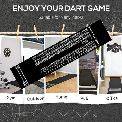Darts Mat Professional Non Slip Carpet Mats for Floor and Dart Tips Protection - image 1 of 4