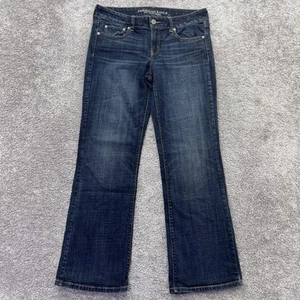 American Eagle Jeans Womens 10 Blue Favorite Boyfriend Boho Festival Dark - Picture 1 of 13