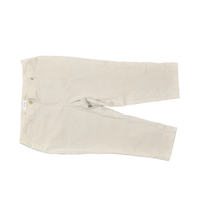 Pantalones chinos rectos para mujer Calvin Klein talla 16W beige mezcla de algodón cremallera a rayas Foto 1 de 4