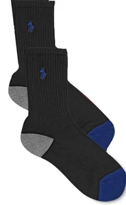 Polo Ralph Lauren Boys Colorblock Crew Socks 3 Pairs Size 8-9.5 - Picture 1 of 1