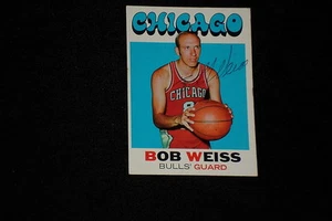 BOB WEISS 1971-72 TOPPS SIGNED AUTOGRAPHED CARD #128 BULLS - Picture 1 of 1