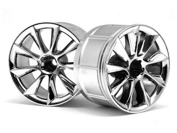 HPI Racing Chrome LP35 ATG RS8 9mm Offset 1/10 Touring/Drift Car Wheels HPI33464 - Image 1 of 1