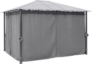 Pavillon-Seitenteile 2er-Set, 300x360 cm, grau, für "Nizza" - Bild 1 von 4