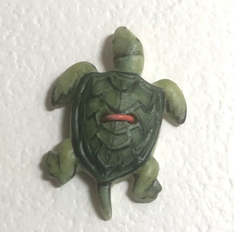 Green Turtle Porcelain Ceramic Large Button Cover