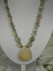 20" Fossil Coral Bead Necklace - Picture 1 of 2
