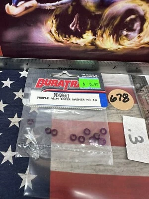 DURATRAX DTXQ0661 Aluminum Taper Washer: M3x10xPurple - Image 1 of 4