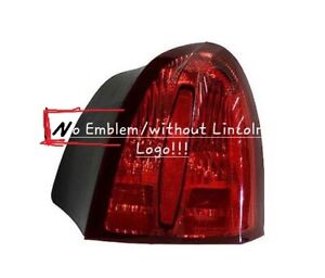 98-02 Lincoln Town Car Tail Light Right/Passenger, Attn: Without Emblem/No Logo!