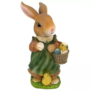Bunny Rabbit Mom Mother Hare Statue Spring Garden Easter Sculpture - Picture 1 of 6