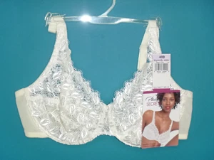 NWT Vtg Playtex Secrets #4302 Embroidered Rosebud Lace Shaping Bra 40 D - Picture 1 of 6