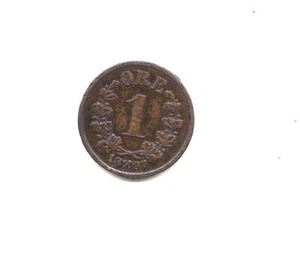 1897 Norway One Ore----Very Strong Details !! - Picture 1 of 2
