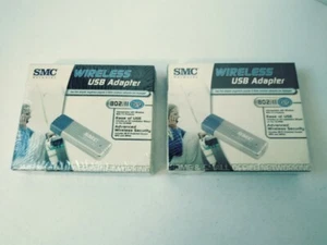 2 SMC smcwusb-g 802.ll b/g EZ Connect 2.4 ghz Wireless Adapter New Sealed - Picture 1 of 8