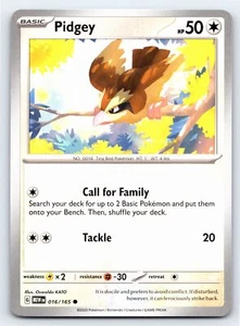 Pidgey 016/165 gewöhnliche scharlachrote & violette 151 Pokémonkarte - neuwertig - Bild 1 von 5