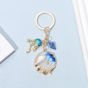 Fashion Conch Shell Pattern Keychain Beautiful Sea Beach Conch Pendant Keychain - Picture 1 of 6