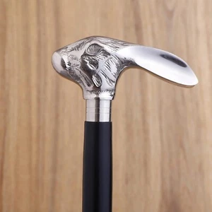 Premium Wooden Walking Cane | Beautiful Silver Plated Solid Brass Handle - Picture 1 of 6