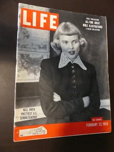 Vintage Life Magazine February 23, 1953 - All Time Great Bib Illustrations - Picture 1 of 2