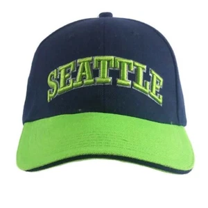 Seattle Seahawks #12 Blue and Green Adjustable Ball Cap Hat - Picture 1 of 7