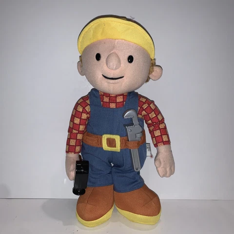 Bob The Builder Talking Plush 12” Toy 2001 Hasbro Hammer Playskool Stuffed Doll Cover