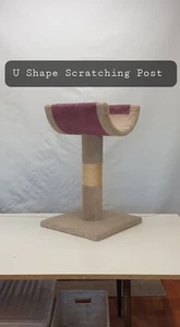 Cat Scratching Post Pole U Shape Carpeted Quality Marine Sisal Australian Made - Picture 1 of 17
