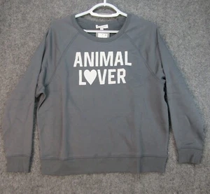 Grayson Threads Sweatshirt Animal Lover Graphic Pullover With Tags Dark Gray - Picture 1 of 10
