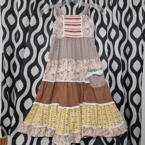 Matilda Jane Enchanted Garden Dress Arabella Floral Crochet Bodice Girls Size 6 - Picture 1 of 11