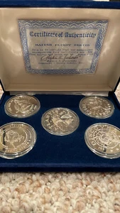 (5) Shuttle MAIDEN FLIGHTS silver medals in case, Atlantis, Challenger, Columbia - Picture 1 of 7