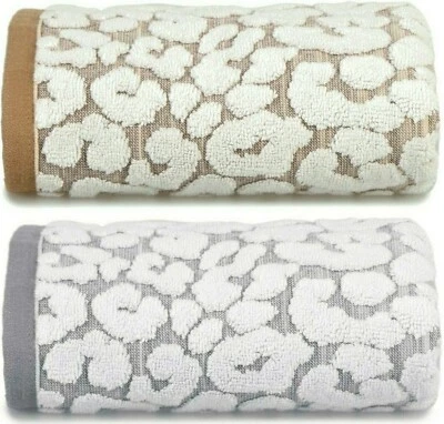 Leopard Print Towels - 100% Cotton Luxury Jacquard Hand Bath Towel Sheet Soft