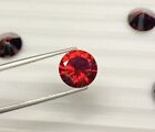 Synthetischer runder roter Zirkon im Diamantschliff, 8 mm, 5-teiliges...