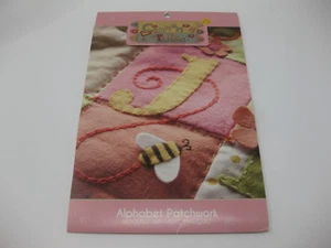 Woolfelt & Fabric Pattern by Cinnamon Patch "Alphabet Patchwork" Mini-Quilt - Picture 1 of 2