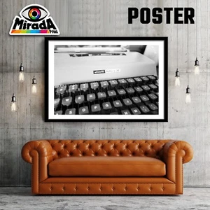 POSTER MASCHINE TASTEN GESCHICHTE SCHREIBEN TOP QUALITÄT VINTAGE PAPIER JOURNALIST  - Bild 1 von 1