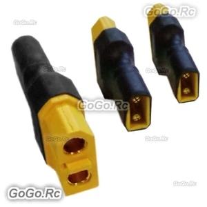 3 Pcs XT60 female to XT30 male adaptor/connector/plug block RC Car/Plane/Drone - Picture 1 of 6
