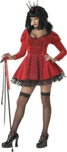 Dark Queen of Hearts - Women's Costume  Red/ Black - Picture 1 of 4