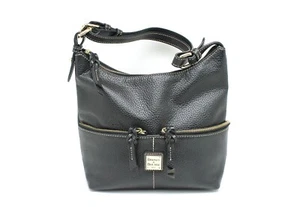Dooney & Bourke Black Pebbled Leather Bag J9654810 - Picture 1 of 8