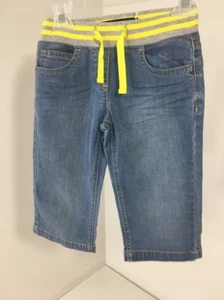 MINI BODEN LITTLE GIRLS CROPPED RIBBED WAIST PANTS LIGHT WASH SIZE 5Y NWT - Picture 1 of 5