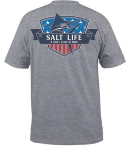 Mens Salt Life Marlin State of Mind Graphic Pocket S/S T-Shirt - 2XL/XL/Lg - NWT - Picture 1 of 4