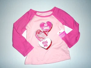 VALENTINSTAG HERZ T-SHIRT GRÖSSE 3 T BE MINE, TOO SWEET, HUG ME TEE - Bild 1 von 3