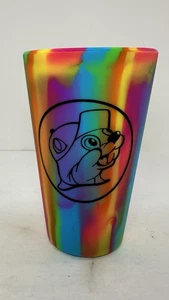 Buc-ee’s Soft Tie Dye Silipint Silicone 16oz Pint Glass Colorful Swirl Tumbler - Picture 1 of 4