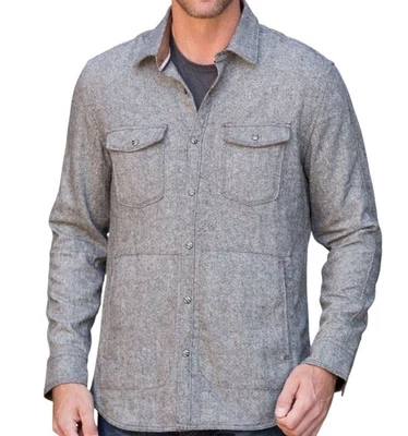 Jeremiah Gray Canvas Wool-Blend Shirt Jacket Size XL Men's Excellent $155 - Image 1 of 4